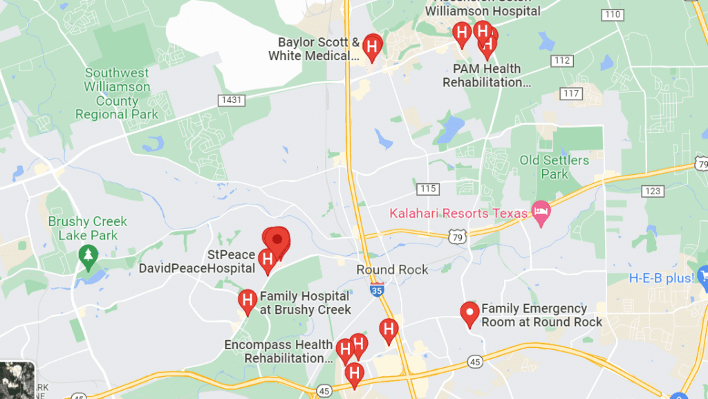 Seguros médicos en Round Rock Hospitales