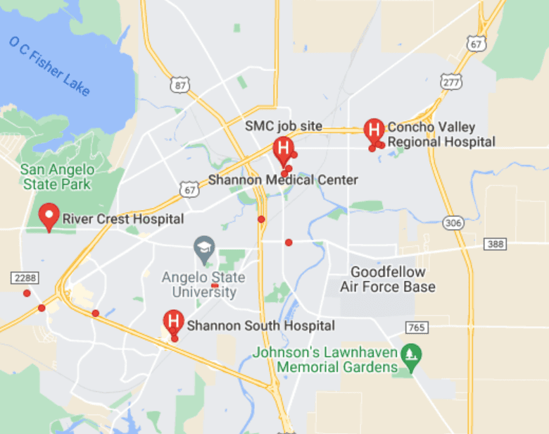 Seguros médicos en San Angelo Hospitales