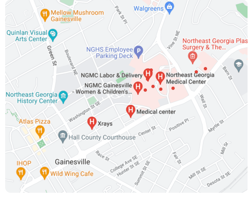 hospitales asociados a los seguros médicos en Gainesville
