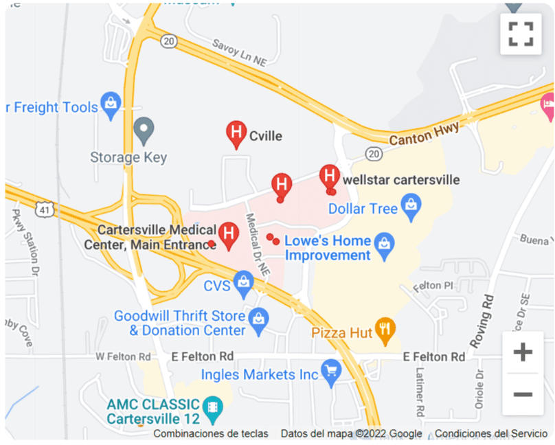 hospitales asociados a los seguros médicos en cartersville