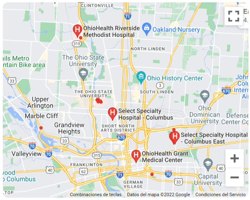hospitales en Columbus Ohio - Captura