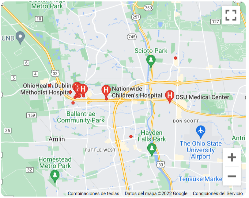 hospitales seguros médicos ublin Ohio