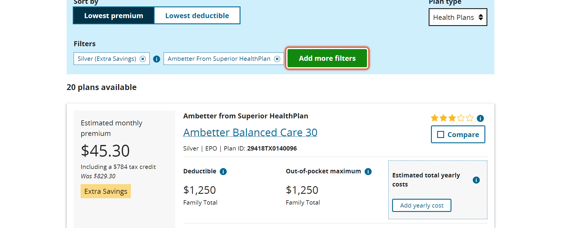 seguros médicos en El Paso Ambetter