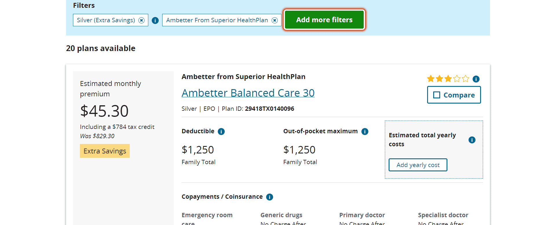 seguros médicos en El Paso Ambetter