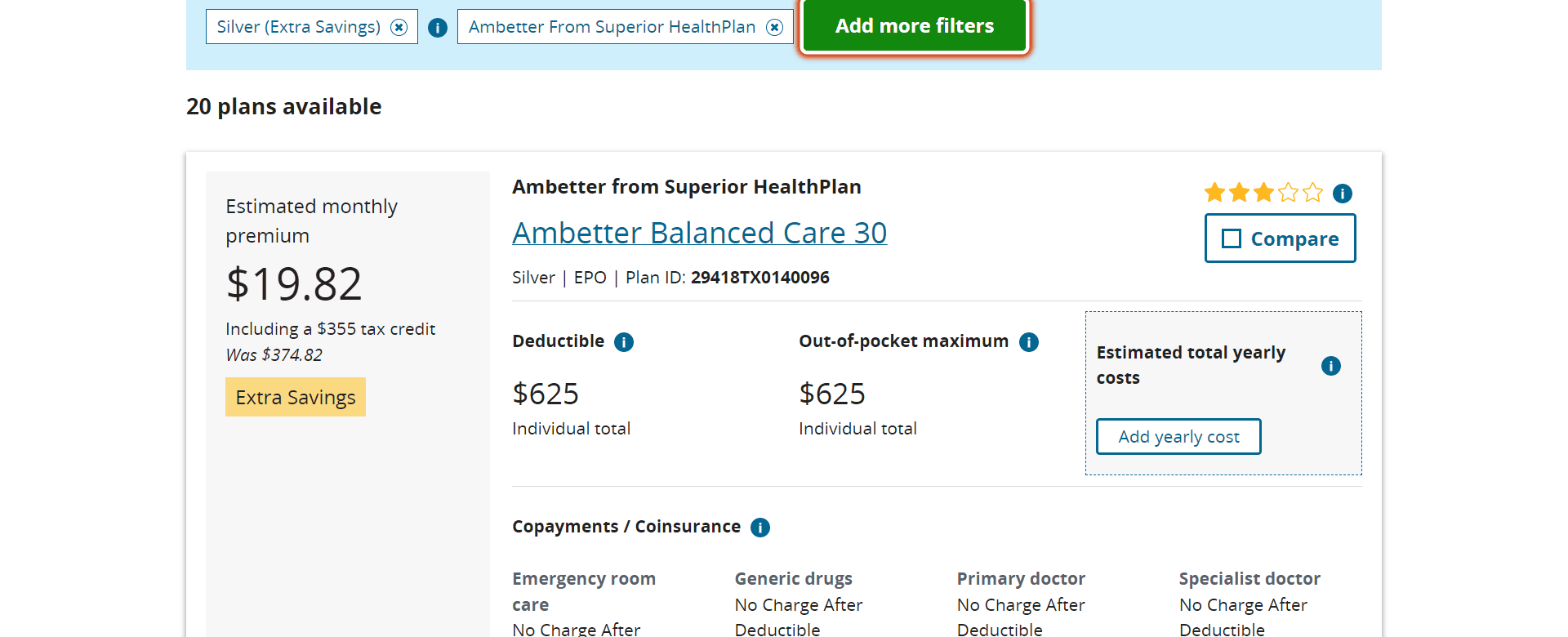 seguros médicos en El Paso Ambetter