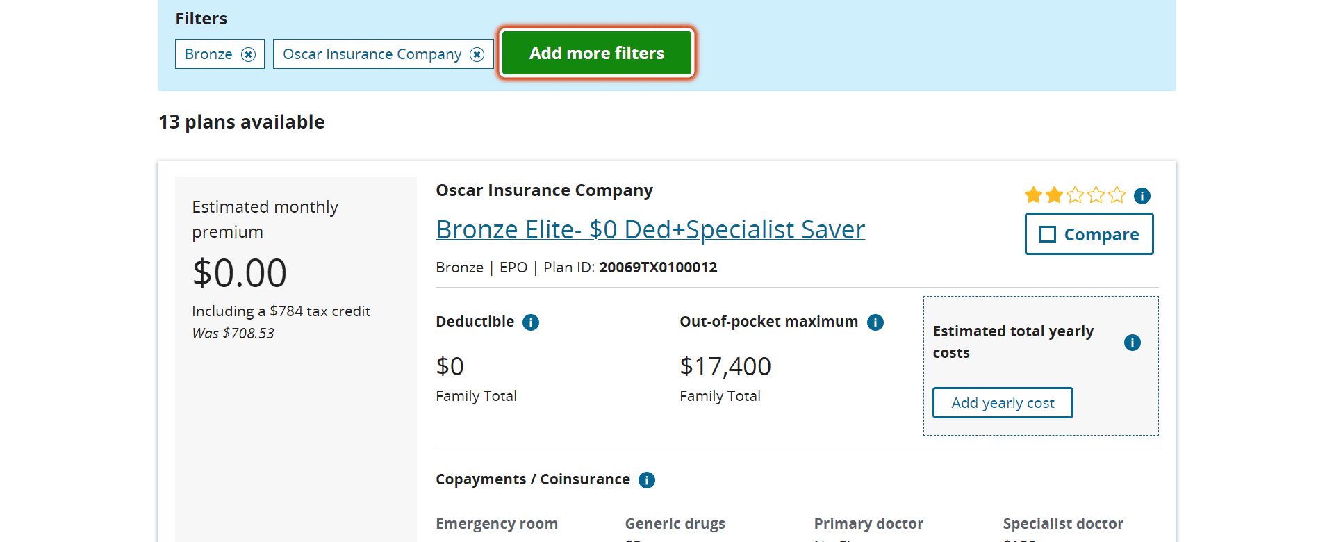 seguros médicos en El Paso Oscar